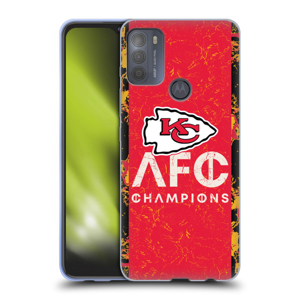 NFL 2024 Division Champions AFC Champ Chiefs Soft Gel Case for Motorola Moto G50