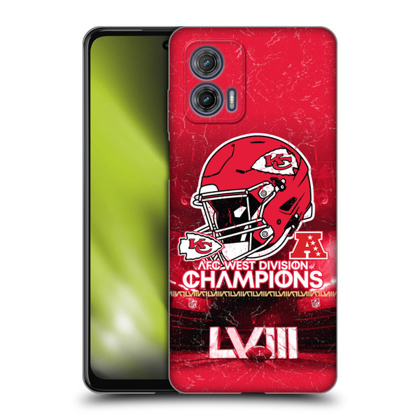 NFL 2024 Division Champions AFC Helmet Chiefs Soft Gel Case for Motorola Moto G73 5G