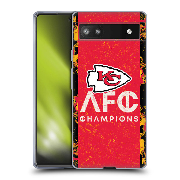 NFL 2024 Division Champions AFC Champ Chiefs Soft Gel Case for Google Pixel 6a