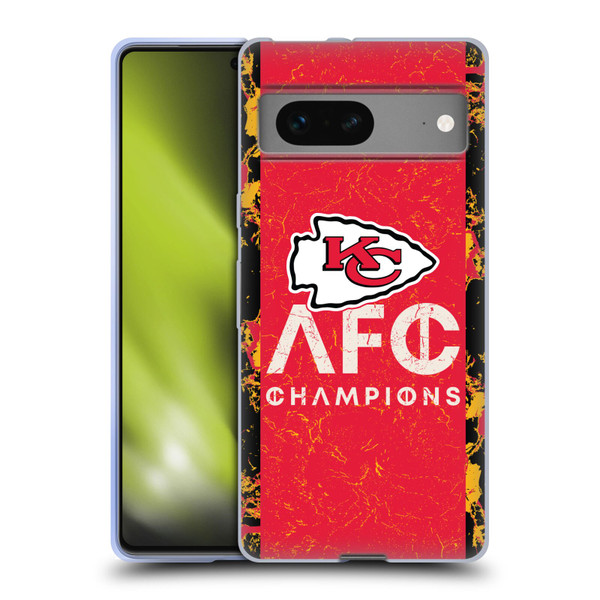 NFL 2024 Division Champions AFC Champ Chiefs Soft Gel Case for Google Pixel 7