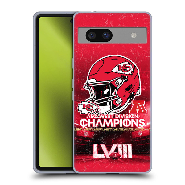 NFL 2024 Division Champions AFC Helmet Chiefs Soft Gel Case for Google Pixel 7a