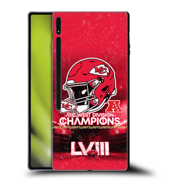 NFL 2024 Division Champions AFC Helmet Chiefs Soft Gel Case for Samsung Galaxy Tab S8 Ultra