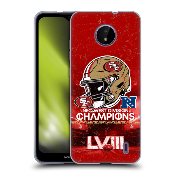 NFL 2024 Division Champions NFC Helmet 49ers Soft Gel Case for Nokia C10 / C20