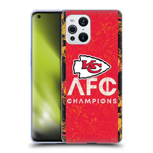 NFL 2024 Division Champions AFC Champ Chiefs Soft Gel Case for OPPO Find X3 / Pro