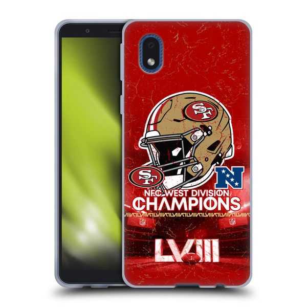 NFL 2024 Division Champions NFC Helmet 49ers Soft Gel Case for Samsung Galaxy A01 Core (2020)