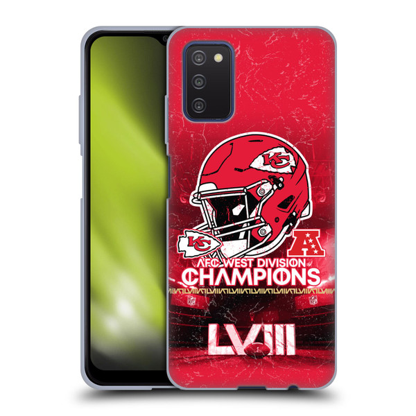 NFL 2024 Division Champions AFC Helmet Chiefs Soft Gel Case for Samsung Galaxy A03s (2021)