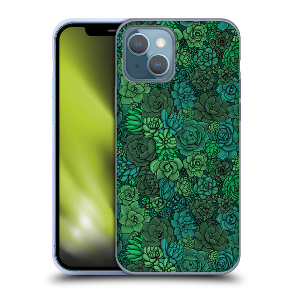 Katerina Kirilova Art Succulent Garden Soft Gel Case for Apple iPhone 13