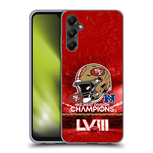 NFL 2024 Division Champions NFC Helmet 49ers Soft Gel Case for Samsung Galaxy A05s