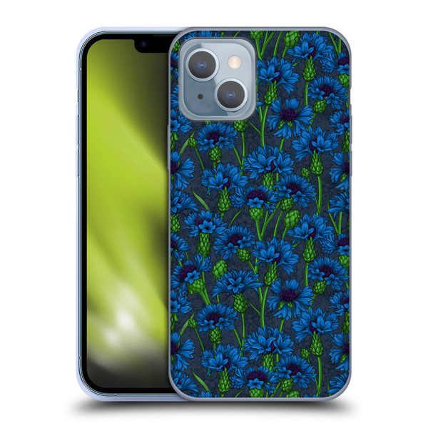 Katerina Kirilova Art Blue Cornflowers Soft Gel Case for Apple iPhone 14