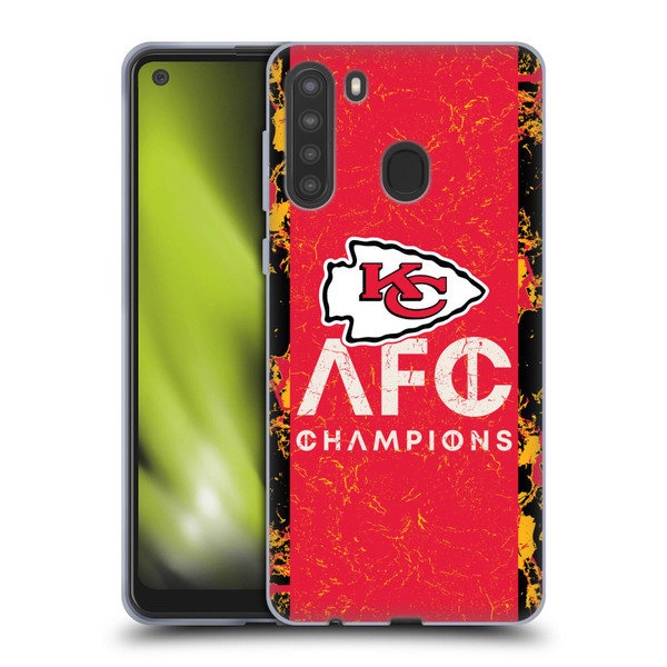 NFL 2024 Division Champions AFC Champ Chiefs Soft Gel Case for Samsung Galaxy A21 (2020)
