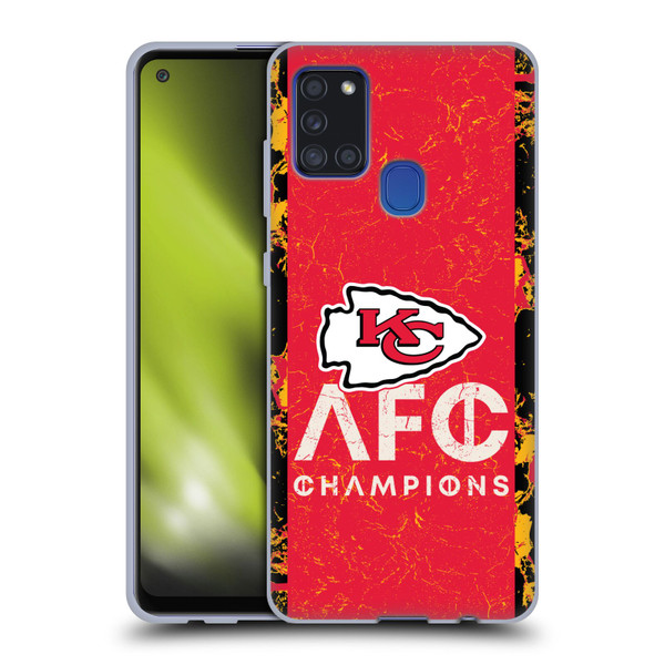 NFL 2024 Division Champions AFC Champ Chiefs Soft Gel Case for Samsung Galaxy A21s (2020)