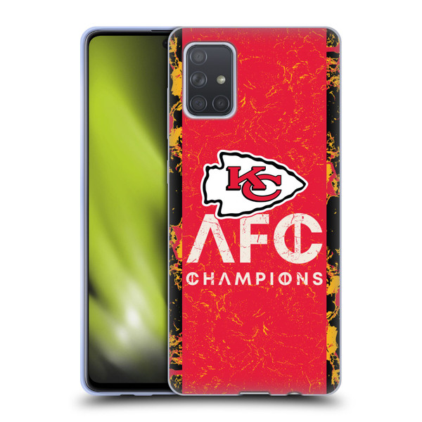 NFL 2024 Division Champions AFC Champ Chiefs Soft Gel Case for Samsung Galaxy A71 (2019)