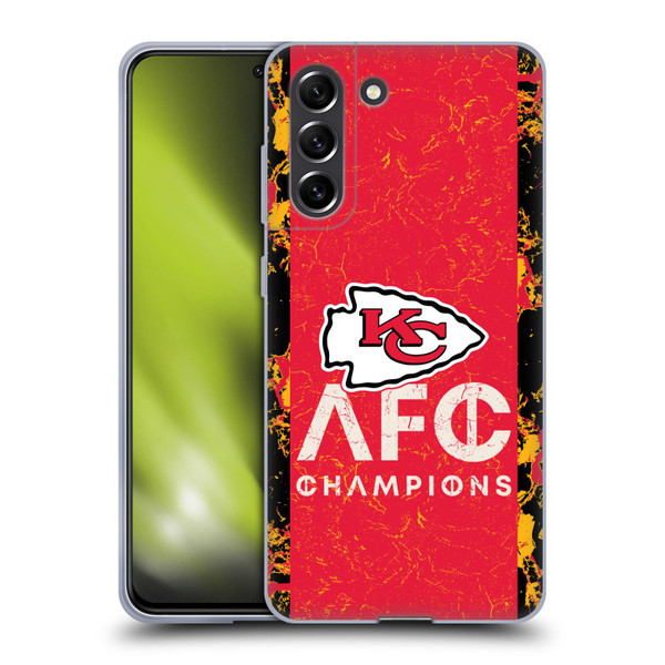 NFL 2024 Division Champions AFC Champ Chiefs Soft Gel Case for Samsung Galaxy S21 FE 5G