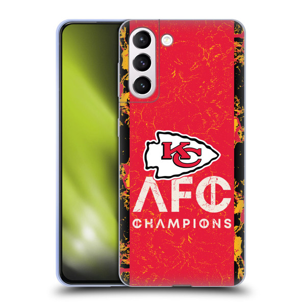 NFL 2024 Division Champions AFC Champ Chiefs Soft Gel Case for Samsung Galaxy S21+ 5G