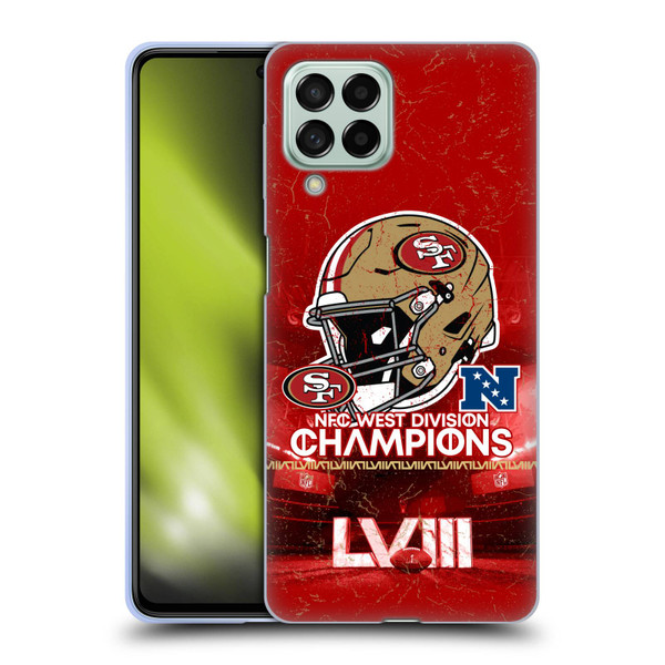 NFL 2024 Division Champions NFC Helmet 49ers Soft Gel Case for Samsung Galaxy M53 (2022)
