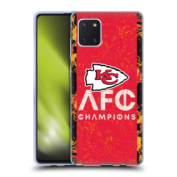 NFL 2024 Division Champions AFC Champ Chiefs Soft Gel Case for Samsung Galaxy Note10 Lite