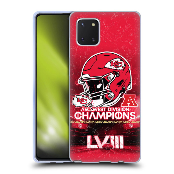 NFL 2024 Division Champions AFC Helmet Chiefs Soft Gel Case for Samsung Galaxy Note10 Lite