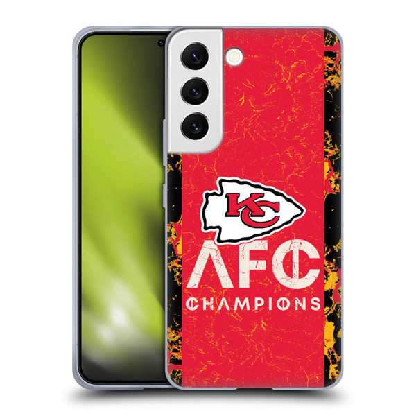 NFL 2024 Division Champions AFC Champ Chiefs Soft Gel Case for Samsung Galaxy S22 5G