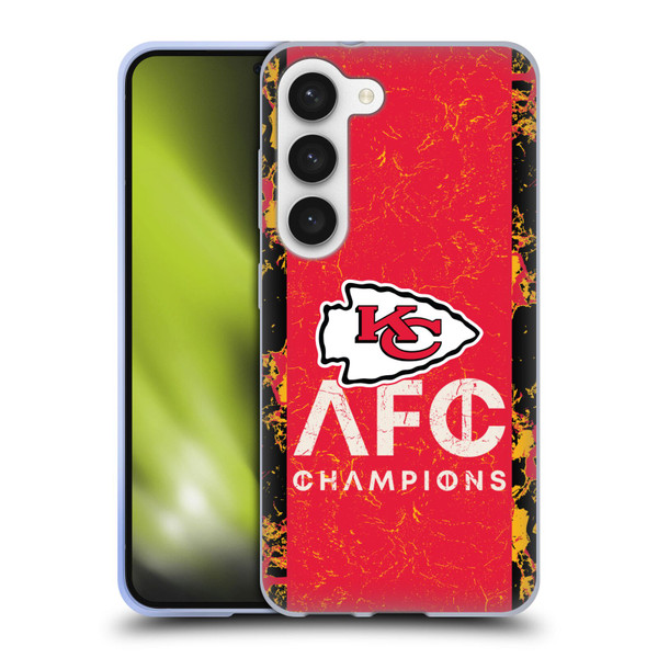 NFL 2024 Division Champions AFC Champ Chiefs Soft Gel Case for Samsung Galaxy S23 5G