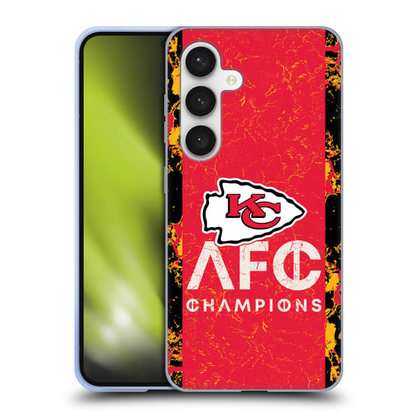 NFL 2024 Division Champions AFC Champ Chiefs Soft Gel Case for Samsung Galaxy S24 5G