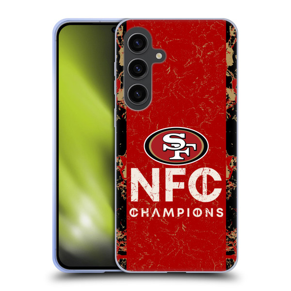 NFL 2024 Division Champions NFC Champ 49ers Soft Gel Case for Samsung Galaxy S24+ 5G