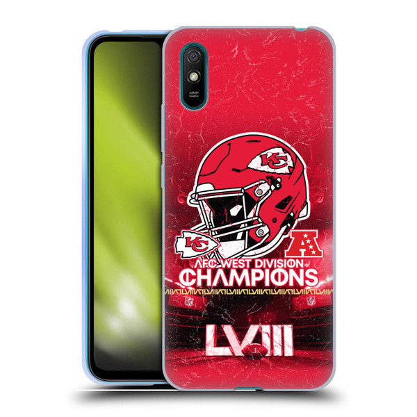 NFL 2024 Division Champions AFC Helmet Chiefs Soft Gel Case for Xiaomi Redmi 9A / Redmi 9AT