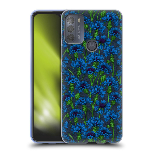 Katerina Kirilova Art Blue Cornflowers Soft Gel Case for Motorola Moto G50