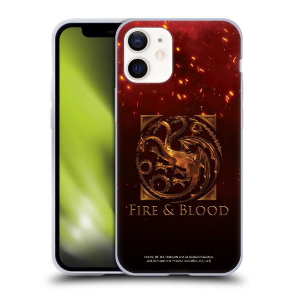 House Of The Dragon: Television Series Key Art Targaryen Soft Gel Case for Apple iPhone 12 Mini
