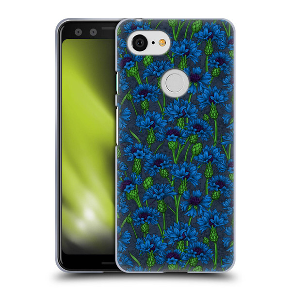 Katerina Kirilova Art Blue Cornflowers Soft Gel Case for Google Pixel 3