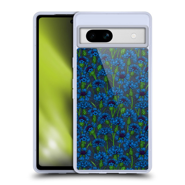 Katerina Kirilova Art Blue Cornflowers Soft Gel Case for Google Pixel 7a