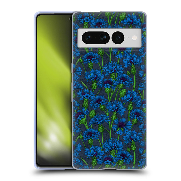 Katerina Kirilova Art Blue Cornflowers Soft Gel Case for Google Pixel 7 Pro
