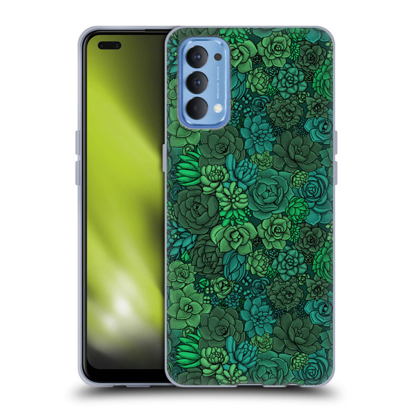 Katerina Kirilova Art Succulent Garden Soft Gel Case for OPPO Reno 4 5G