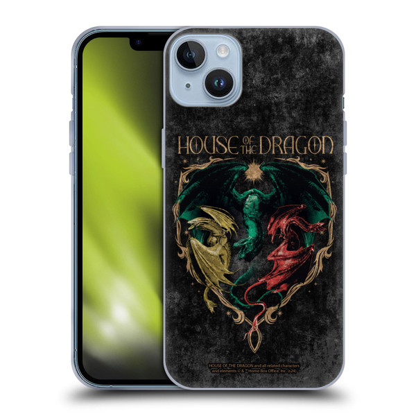 House Of The Dragon: Television Series Season 2 Graphics Dragons Soft Gel Case for Apple iPhone 14 Plus