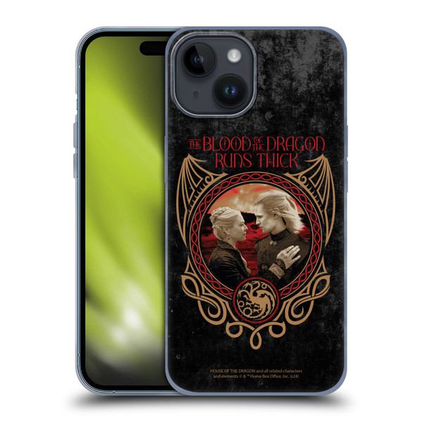 House Of The Dragon: Television Series Season 2 Graphics Blood Of The Dragon Soft Gel Case for Apple iPhone 15