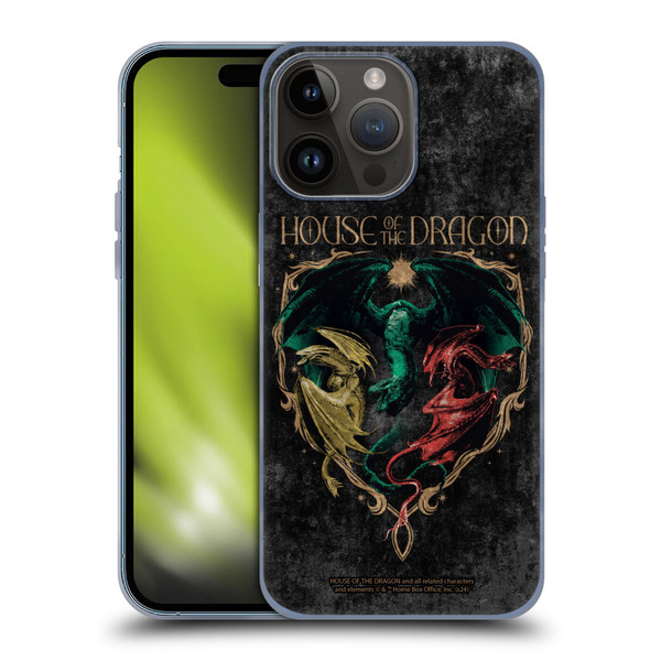 House Of The Dragon: Television Series Season 2 Graphics Dragons Soft Gel Case for Apple iPhone 15 Pro Max