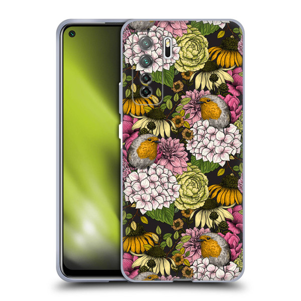 Katerina Kirilova Graphics Robins In The Garden Soft Gel Case for Huawei Nova 7 SE/P40 Lite 5G