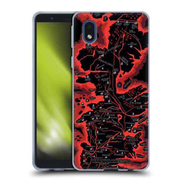 House Of The Dragon: Television Series Season 2 Graphics Seven Kingdoms Map Soft Gel Case for Samsung Galaxy A01 Core (2020)