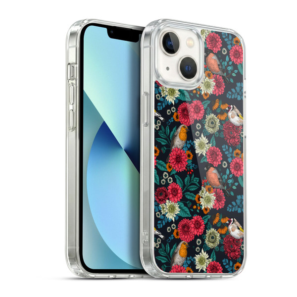 Katerina Kirilova Graphics Garden Birds Soft Gel Case for Apple iPhone 13