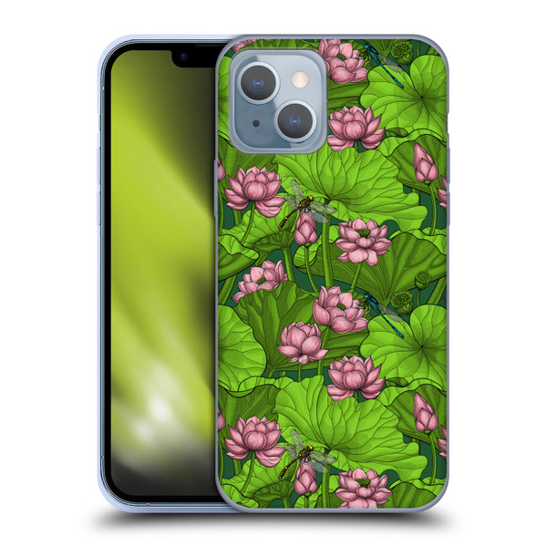 Katerina Kirilova Graphics Lotus Garden Soft Gel Case for Apple iPhone 14