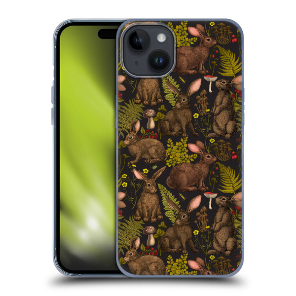 Katerina Kirilova Graphics Rabbits Soft Gel Case for Apple iPhone 15 Plus