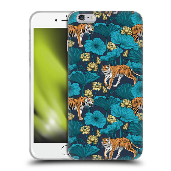 Katerina Kirilova Graphics Tigers In Lotus Pond Soft Gel Case for Apple iPhone 6 Plus / iPhone 6s Plus
