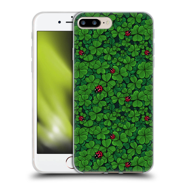 Katerina Kirilova Graphics The Lucky Clover Soft Gel Case for Apple iPhone 7 Plus / iPhone 8 Plus