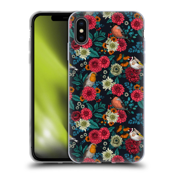 Katerina Kirilova Graphics Garden Birds Soft Gel Case for Apple iPhone XS Max