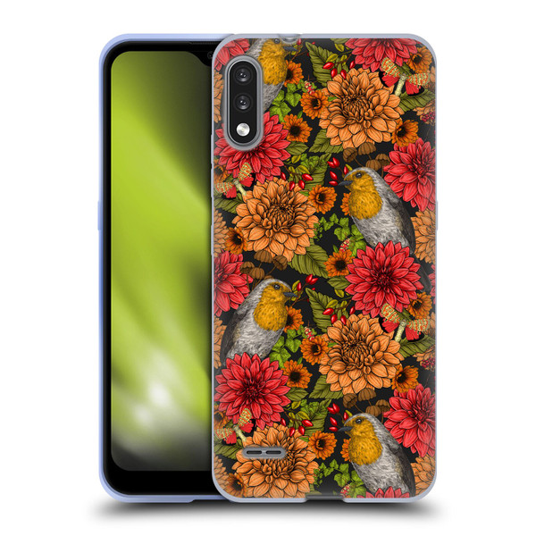 Katerina Kirilova Graphics Robins And Dahlias Soft Gel Case for LG K22
