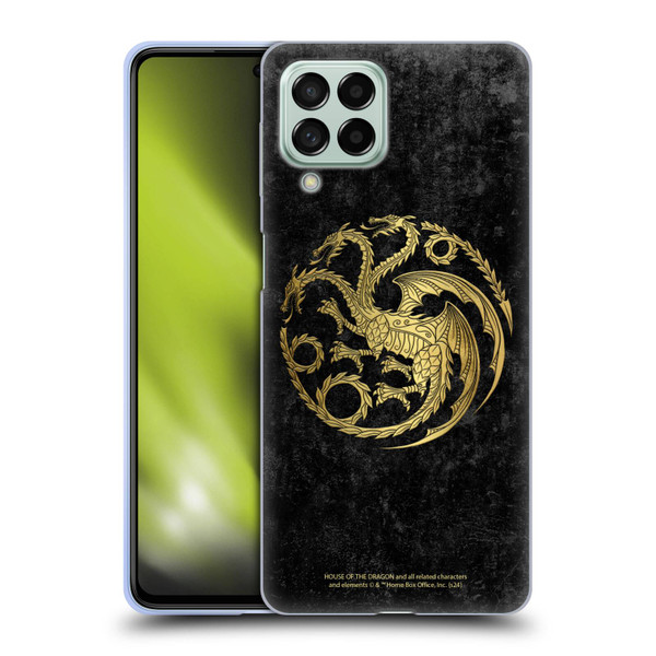 House Of The Dragon: Television Series Season 2 Graphics Gold Targaryen Logo Soft Gel Case for Samsung Galaxy M53 (2022)