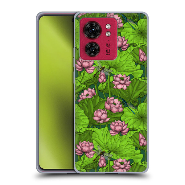 Katerina Kirilova Graphics Lotus Garden Soft Gel Case for Motorola Moto Edge 40