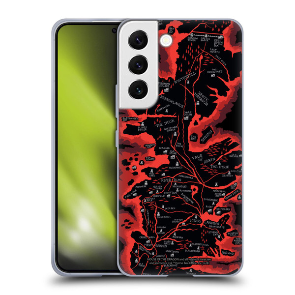 House Of The Dragon: Television Series Season 2 Graphics Seven Kingdoms Map Soft Gel Case for Samsung Galaxy S22 5G