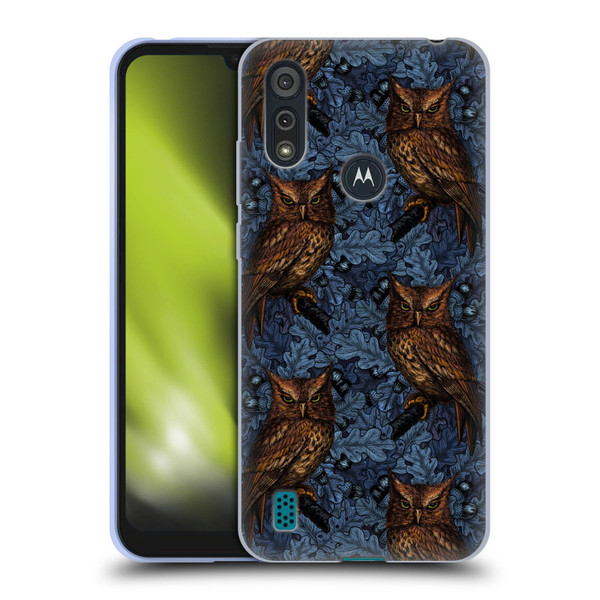 Katerina Kirilova Graphics Night Owls Soft Gel Case for Motorola Moto E6s (2020)