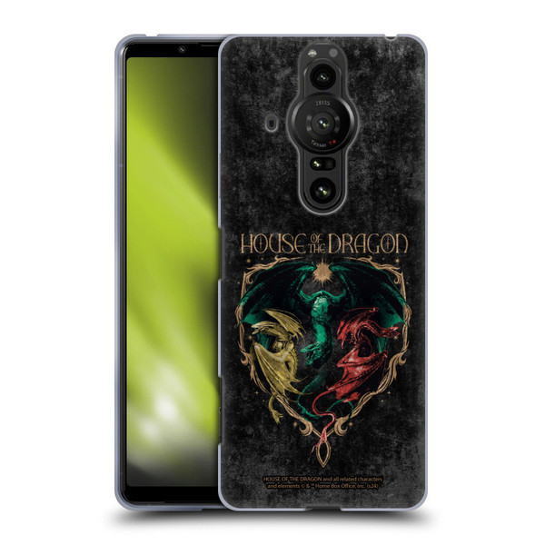 House Of The Dragon: Television Series Season 2 Graphics Dragons Soft Gel Case for Sony Xperia Pro-I