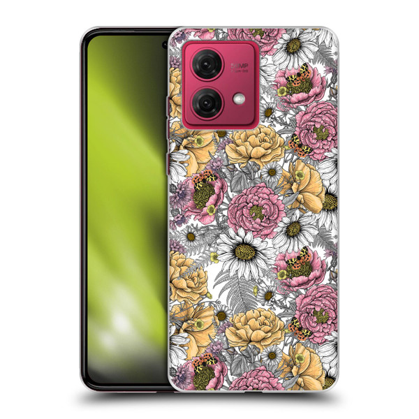 Katerina Kirilova Graphics Garden Bouquet Soft Gel Case for Motorola Moto G84 5G